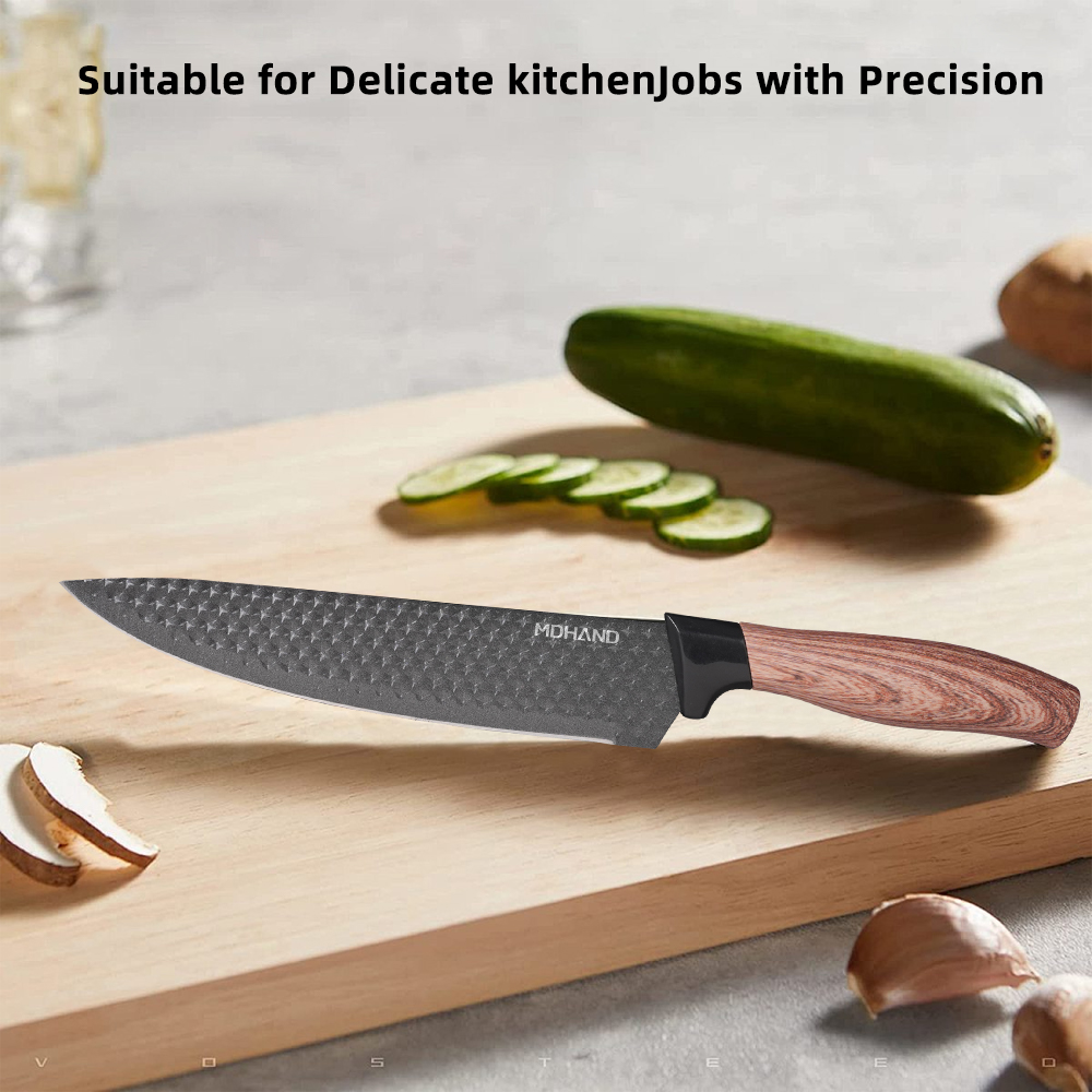 ​BROWN -7 Piece Kitchen Knife Set, Rust-proof Sharp And Practical Knife Set, Anti-slip Ergonomic Handle, Built-in Scissors In The Set, A Gift Box Set Of Seven Pieces​