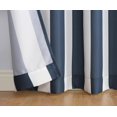 thumbnail image 4 of Sun Zero Valencia Cabana Stripe Indoor/Outdoor UV Protectant Room Darkening Grommet Curtain Panel, 54"x95", Indigo, 4 of 5