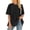Black, variant on Women Summer T Shirt Short Sleeve Round Neck Casual Loose Top