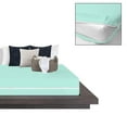 thumbnail image 2 of 4 Piece Zipper Sheet Set Includes (1 Zipper Fitted Sheet, 1 Flat Sheet And 2 Zipper PillowCase) with 8 Inch Deep Pocket 800 TC 100% Egyptian Cotton Solid Aqua Blue Color Twin Size, 2 of 7