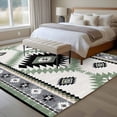 thumbnail image 5 of Area Rug 60×96in, Vintage Aztec Sage Green Geometric Floor Carpet Living Room Rug, Boho Tribal Southwest Non-Slip Welcome Mat Indoor Rugs for Bedroom Dining Room, 5 of 9