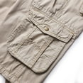 thumbnail image 3 of Gubotare Mens Casual Twill Cargo Shorts Cotton Drawstring Classic Cargo Stretch Short with 6 Pockets (Khaki,30), 3 of 6