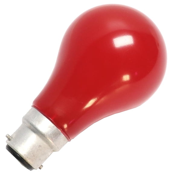 Damar 68723 - 60A19/B22D/RED 130V 24279A Standard Solid Ceramic Colored Light Bulb
