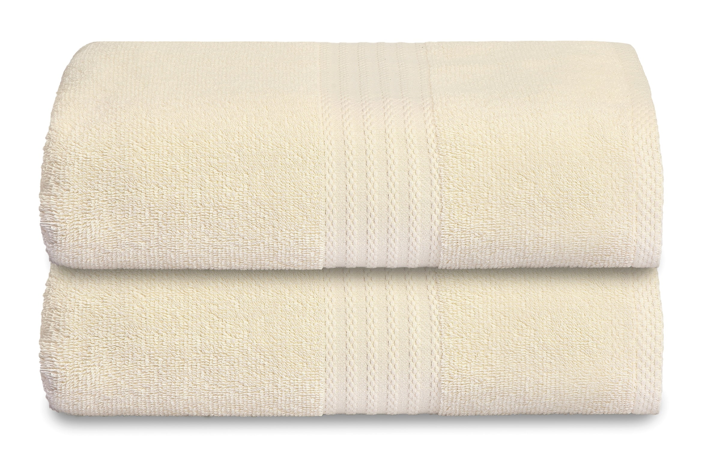 GLAMBURG Premium Cotton Oversized 2 Pack Bath Sheet 35x70 100 Pure