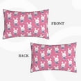 thumbnail image 2 of Fuzoiu Rabbit Holding Flowers Print Fuzzy Pillowcases, Super Soft Pillow Case Cover with Zipper for Bedroom, Sofa, Couch,Cozy Pillow Shams for All Seasons-14"x20", 2 of 6