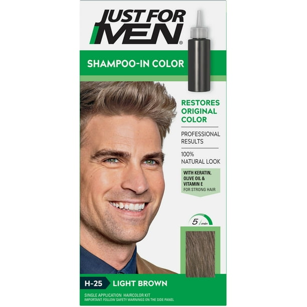 JUST FOR MEN Hair Color, Light Brown [H-25], 1 ea (Pack of 4) - Walmart