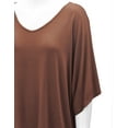thumbnail image 3 of Made by Johnny Womens V-Neck Square Sleeves Oversized Loose Fit Top M RUST, 3 of 6