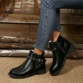 thumbnail image 4 of Viluyesy Womens Ankle Boots, Comfortable Low Heels Round Toe Zip-Up Casual Classic Fashion Boots Black US6.5, 4 of 9