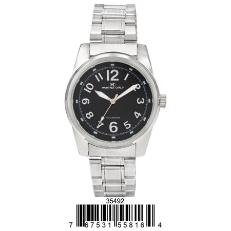 Silver/Black 40mm-milano-expressions-metal-band-watch-3549