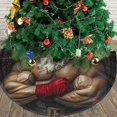 thumbnail image 4 of Christmas Tree Skirt 36" Strong Muscler Santa Claus Xmas Tree Skirts Mat for New Year Holiday Christmas Party Decorations, 4 of 5