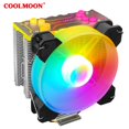 thumbnail image 2 of Coolmoon X400 Ventilador Enfriador De Cpu De 4 Pines Sata Colorido 4 Tubos De Calor De Cobre Puro 5V 3 Pines Argb Pc Radiador Para Intel/Amd Scienceny EL012148-00, 2 of 6