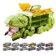 thumbnail image 2 of Camión transportador de dinosaurios Hugo figura de dinosaurio juguetes pista multicapa camión portátil para tragar dinosaurios para niños de guardería verde con 12 coches, 2 of 10
