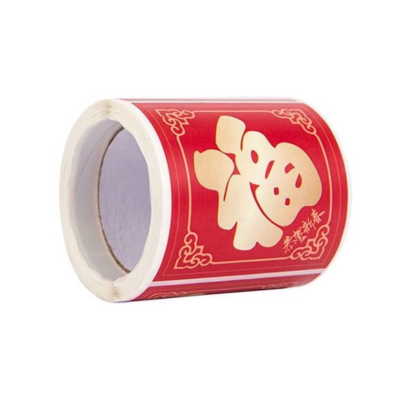 100 Sheets Chinese New Year Envelope Sealing Sticker Festival Decors Sticker Gift Wrapping Sticker Scrapbooking Label
