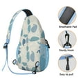thumbnail image 4 of Hand Drawn Shark Sling Bag - Vintage Retro Nautical Shoulder Backpack for Travelers - Durable & Spacious, 4 of 6