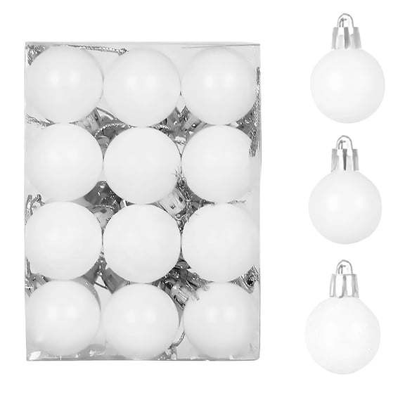 Cheapark 24 Pcs 1.18 Inch Mini Christmas Ball Ornaments Small Hanging Tree Pendants for Holiday Party Festive Decor Gift