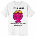 thumbnail image 4 of Mr. Man And Little Miss Meme Little Miss Still Has To Use GPS Crew Neck Short Sleeve Women's White T-shirt-XXL, 4 of 7