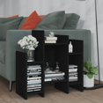 thumbnail image 1 of vidaXL Side Cabinet Black 60x26x60 cm Engineered Wood, 1 of 4