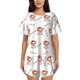 thumbnail image 1 of Balery Corgi With Santa Claus Hat Conjunto de Pijama para Mujer con Estampado, Dos Piezas de Manga Corta y Shorts, Ropa de Dormir Suave con Cuello Redondo y Bolsillos-Small, 1 of 6