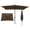thumbnail image 4 of GZXS 10 X 6.5T Rectangular Patio Umbrella Solar Led Lighted Outdoor Market Table Waterproof Umbrellas Sunshade With Crank And Push Button Tilt For Garden Deck Backyard Pool, 4 of 5