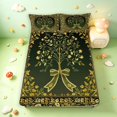 thumbnail image 5 of Homewish Boho Tree Of Life Bed Sheets,Vintage Bowtie Floral Plants Full Size Sheets,Green,4 Pieces,1 Flat Sheet, 1 Fitted Sheet and 2 Pillowcases, 5 of 6