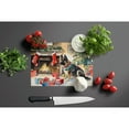 thumbnail image 3 of Norwegian Buhund Cozy Christmas Glass Cutting Board Large 12 in x 15 in, 3 of 5