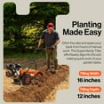 thumbnail image 3 of SuperHandy ROTO 7HP Rear Tine Tiller - Heavy-Duty Garden Soil Cultivator, 16" Tilling Width, 12"" Depth", 3 of 7