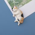 thumbnail image 3 of Lindos imanes de nevera con forma de gato, 6 imanes para nevera con forma de gatito regordete tumbado, 3 of 4