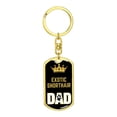 thumbnail image 4 of Cat Key Ring Exotic Shorthair Cat Dad King Keychain Stainless Steel or 18k Gold, 4 of 10