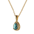 thumbnail image 2 of Collar para Mujer con Baño de Oro 14k LuckyLy, Cadena con Dije de Zirconia Cúbica, Modelo Dory Verde turquesa UNITALLA, 2 of 6