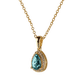 thumbnail image 2 of Collar para Mujer con Baño de Oro 14k LuckyLy, Cadena con Dije de Zirconia Cúbica, Modelo Dory Verde turquesa UNITALLA, 2 of 6