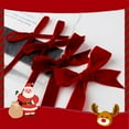 thumbnail image 4 of YIKA 5 Yards Burgundy Velvet Ribbon Christmas Holiday DIY Bow Gift Wrapping Decoration Satin Flocking Ribbon Party Table Decor Christmas Bows And Ribbons, 4 of 6