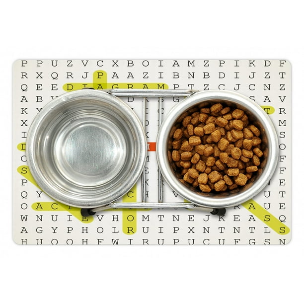 Word Search Puzzle Pet Mat For Food And Water Unified Modeling Language Word Puzzle With Highlighted Keywords Non Slip Rubber Mat For Dogs And Cats 18 X 12 By Ambesonne Walmart Com