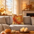 thumbnail image 6 of Fall Harvest Throw Pillow Covers 18x18 Inch, Printed Pumpkin Decorative Square Pillowcases, Farmhouse Holiday Cushion Covers for Sofa Living Room Home Fall Halloween Thanksgiving Decor, 6 of 6