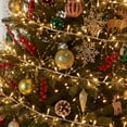 thumbnail image 4 of Hofert 78" Pre-Lit LED Gold Beaded Artificial Christmas Garland, 4 of 4