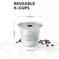 thumbnail image 2 of 2 Pack Stianless Steel Reusable K Cup Coffee Pods Compatible for K eurig 1.0 & 2.0 Coffee Maker Refillable K-eurig Coffee Filter with A Stainless Steel Spoon, 2 of 6