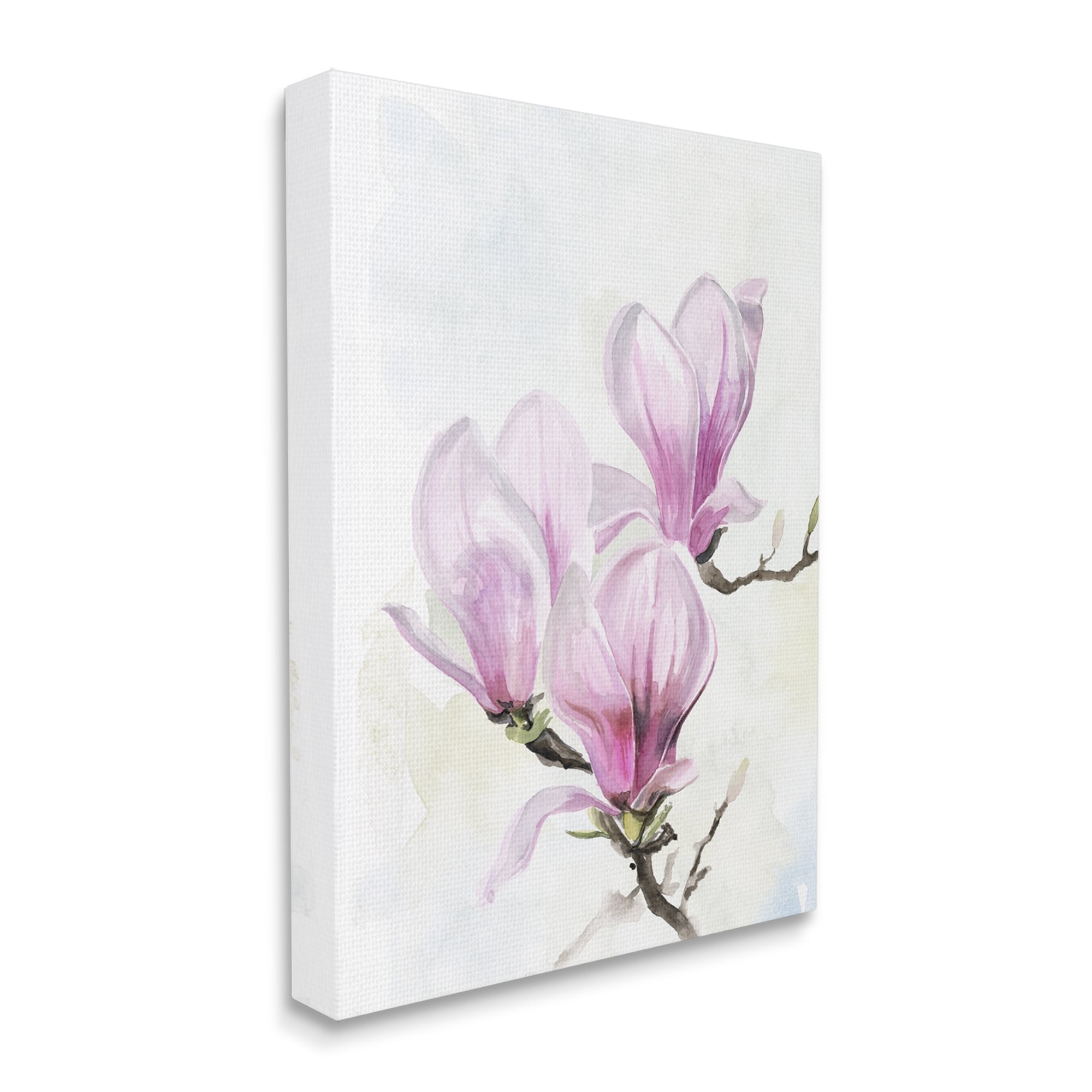 Stupell Budding Magnolias Pink Florals Botanical & Floral Painting Gallery Wrapped Canvas Print Wall Art