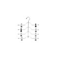 thumbnail image 1 of Home Basics CH49579 Cintre à 4 Niveaux avec Clips, 1 of 1