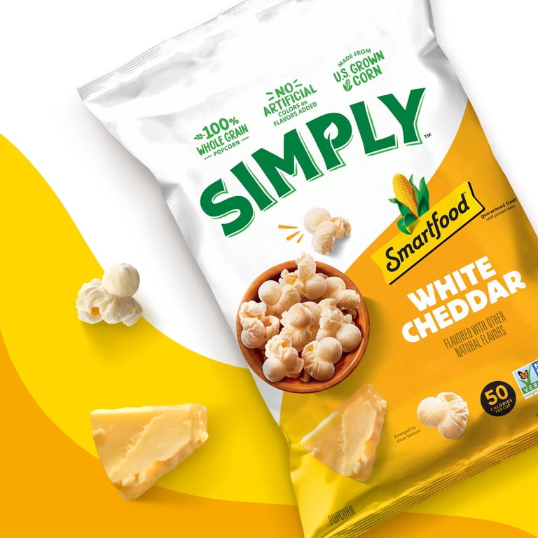 Smartfood White Cheddar Popcorn, 5 Oz Bag | Gluten-Free Cheese Popcorn Snack