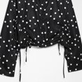 thumbnail image 6 of Edvintorg Womens Jacket Polka Dot Lightweight Long Sleeve Casual Loose Coat Fall Winter Outerwear with Buttons Trendy Womens Clothes Black M, 6 of 8