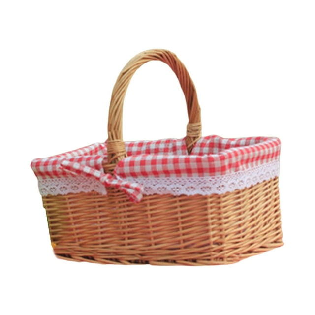 Cesta de mimbre para picnic, cesta de almacenamiento para pescar al aire sin ropa Zulema Cesta de picnic