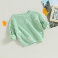 thumbnail image 3 of Baby Girl Boy Knit Sweater Long Sleeve Round Neck Sweatshirt Pullover Top Fall Winter Warm Clothes, 3 of 6