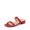 RED, variant on Women's Slides Heels Slip On Low Block Sandals Two Strap Open Round Toe Chunky Casual Summer Mules Shoes