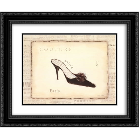 Couture 2x Matted 20x16 Black Ornate Framed Art Print by Emily Adams
