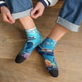 thumbnail image 3 of Pofeuu Colorful Underwater Plant Turtle Print 30cm Socks, Adult Running Hiking Socks for Youth and Adult, 3 of 7
