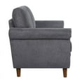 thumbnail image 3 of Lexicon Kinsale Fabric Upholstered Love Seat with roll arms in Dark Gray Color, 3 of 8