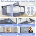 thumbnail image 5 of Babyeap Baby Playpen, Play Yard, Toddlers Playards, 50"x50" Infant Travel Fence with Basket, Gray, 5 of 8