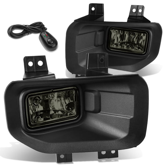 DNA Motoring FL-ZTL-810-SM For 2015 to 2017 Ford F150 Front Bumper Driving Fog Light Lamp Switch Smoked Lens 16