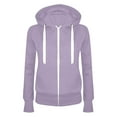 thumbnail image 4 of UAYOTSE Women's Hooded Sweatshirt Casual Soft Brushed Fleece Hoody Drop Shoulder Full Zip Up Hoodie(G218-Light Purple,3XL), 4 of 4