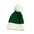 thumbnail image 2 of Gorro navideño suave con pompón, gorro de punto para pescar, hacer senderismo, acampar, montar a caballo, carnavales Niño Verde, 2 of 8