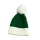 thumbnail image 2 of Gorro navideño de invierno para espectáculos, camping, equitación y escalada. Niño Verde Blanco, 2 of 9